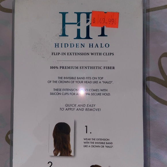 "HIDDEN HALO" CURLY - 18" HEAT-FRIENDLY SYNTHETIC EXTENSIONS (Purple Orchid) - Picture 8 of 8